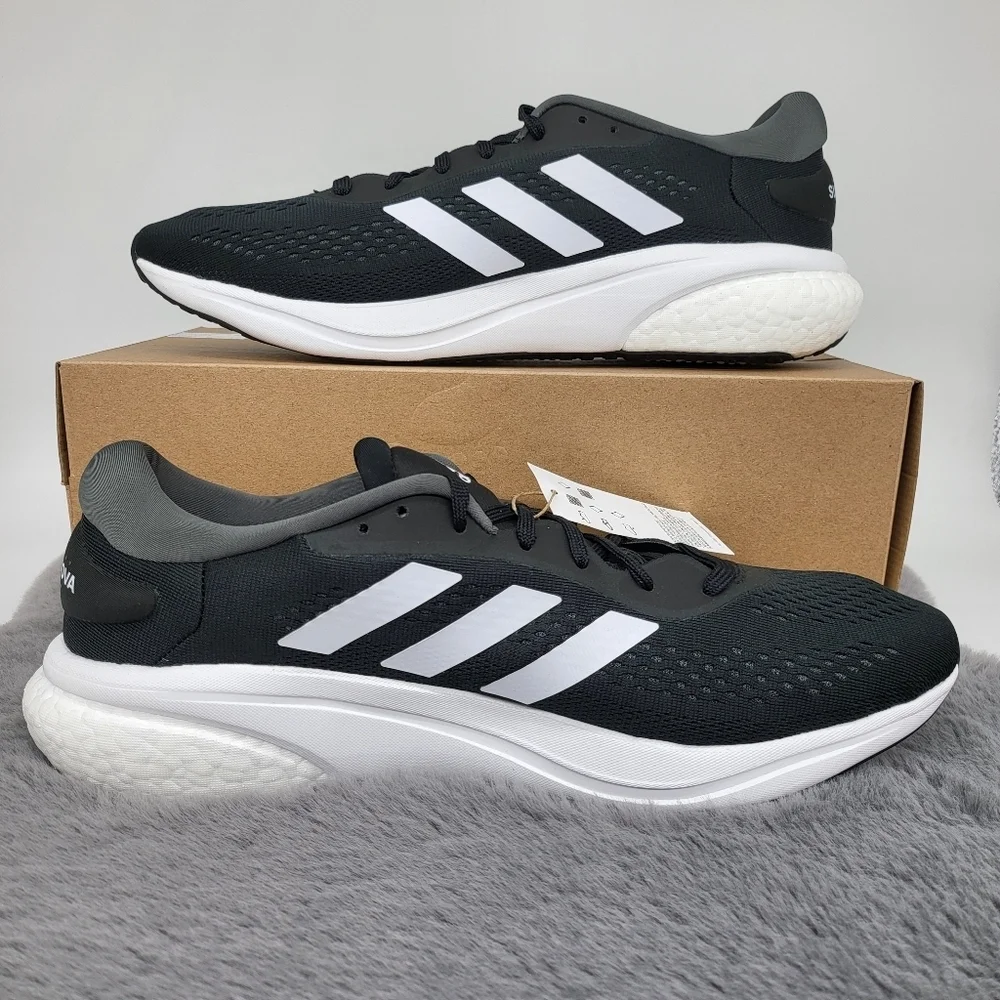 New Adidas Supernova 2 Black Men's Running Shoes Size 13